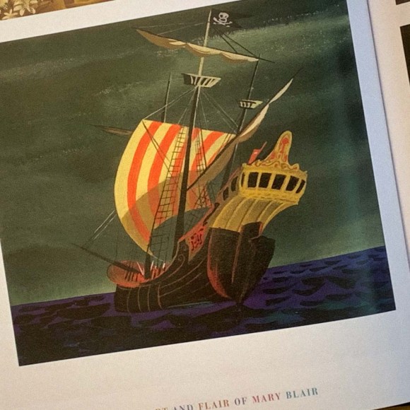 This painting by Mary Blair shows Captain Hook's pirate ship from 'Peter Pan.' It is features in John Canemaker's book 'The Art And Flair Of Mary Blair.'