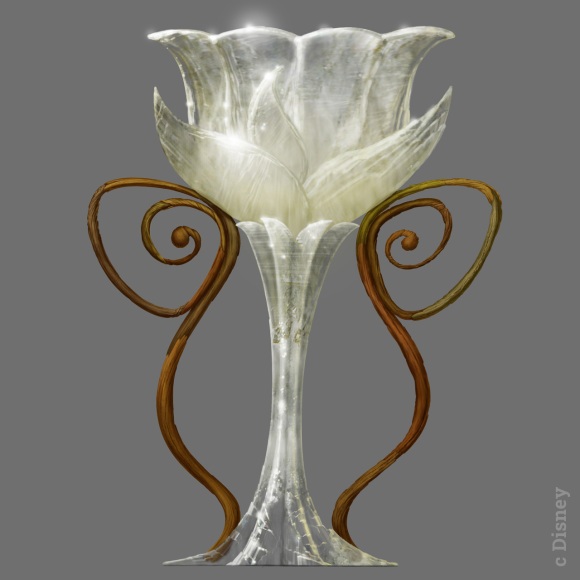 A VisDev prop design of a raw crystal chalice by Chris Oatley for the movie Tinker Bell.
