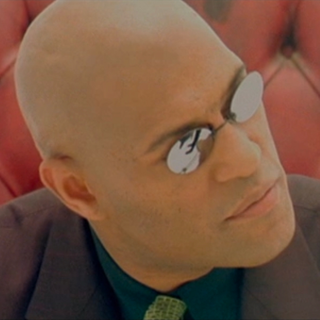 Morpheus gives Neo a tour of the world inside The Matrix (1999).